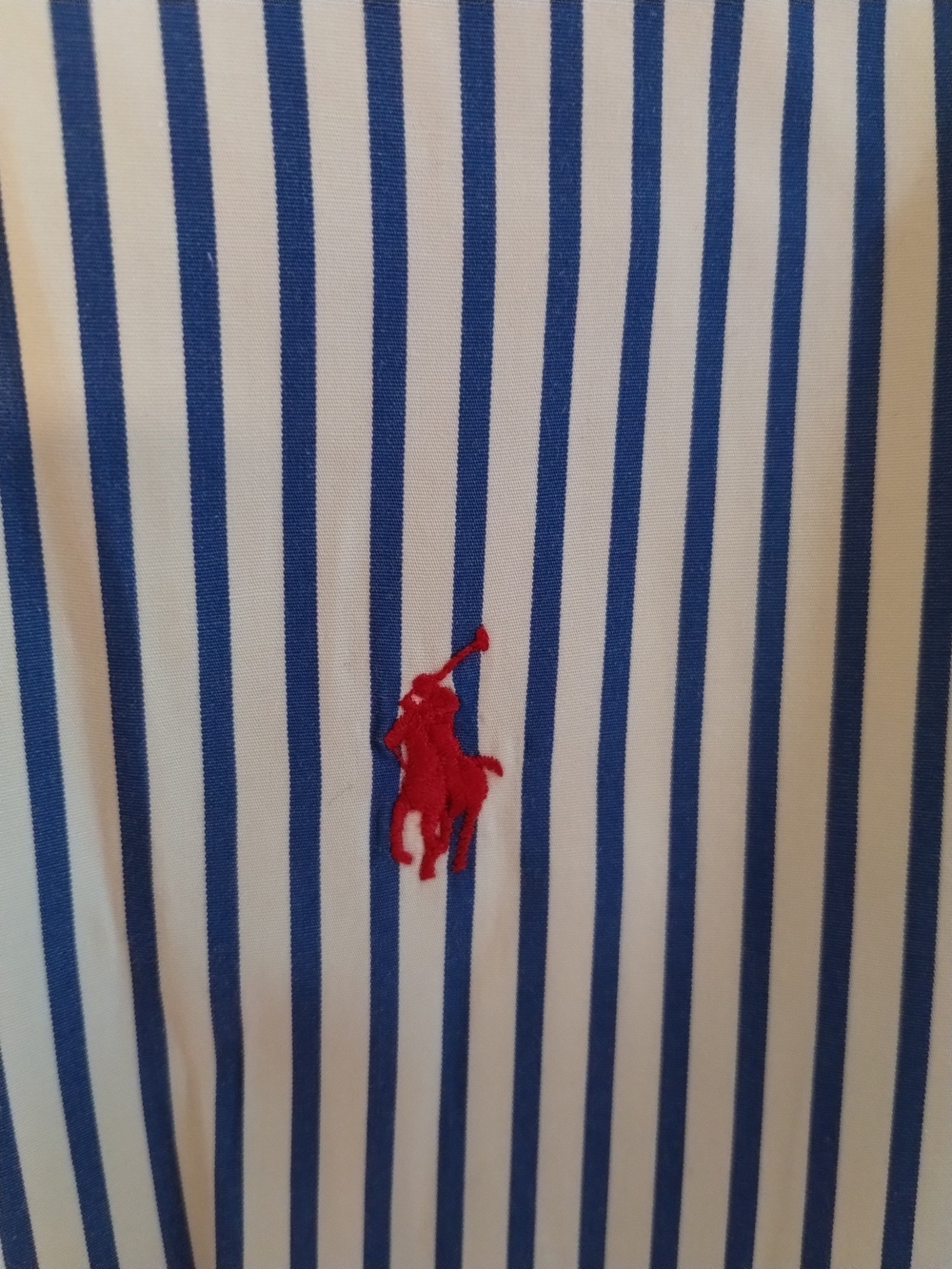 Ralph Lauren Blue Striped Button-Down Shirt M